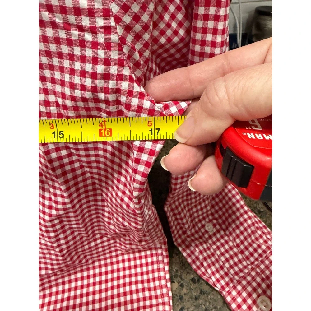 Vineyard‎ Vines Performance Gingham Shirt Red White boy's M 12-14 Button Down